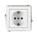 1-pin socket DECO with earthing SCHUKO 2P+Z, z/a, IP20, white
