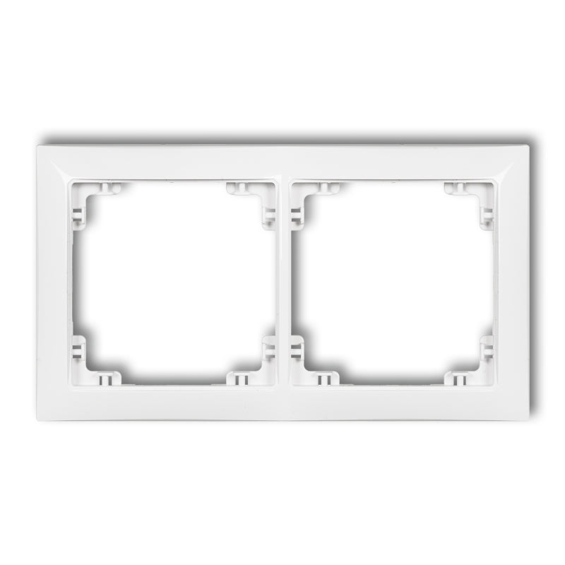 Universāls 2-vietīgs plastmasas rāmis DECO Soft, balts