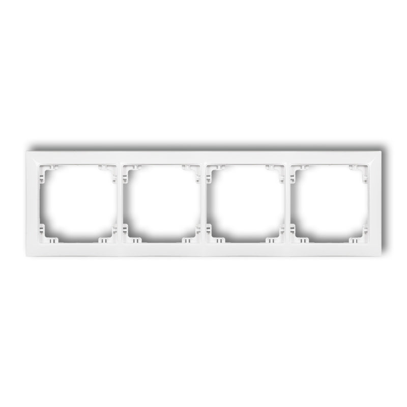 Universal 4-seater plastic frame DECO Soft, white