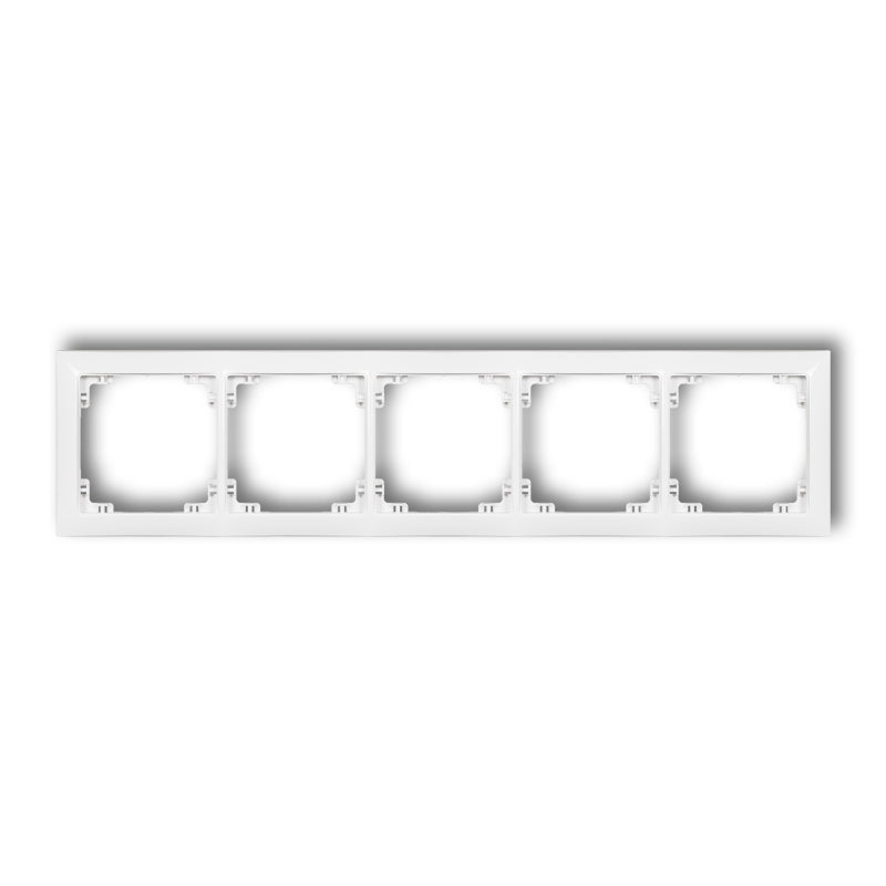 Universal plastic frame for 5 seats DECO Soft, white
