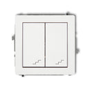 Circuit breaker 1+1 mechanism DECO, z/a, IP20/IP44, white