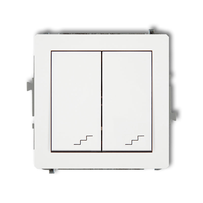 Effektbrytare 1+1 mekanism DECO, z/a, IP20/IP44, vit