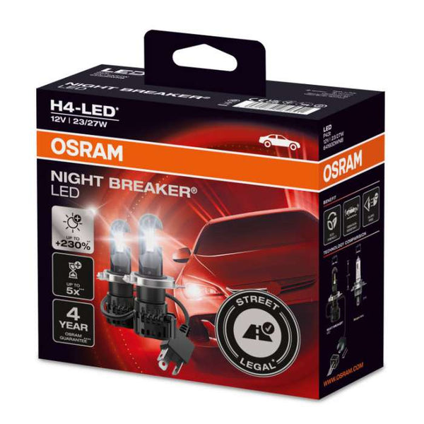 H4 23/27W(1000/1650Lm) 12V Osram LED lambid öösel (kompl)