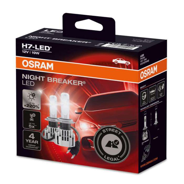 19W (1500Lm) OSRAM LED-lambi H7 Night Breaker +220% (k.a.), 44x15mm