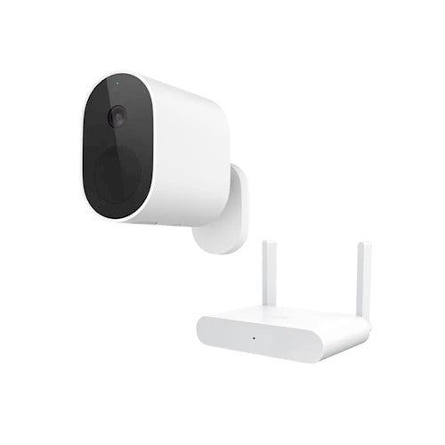 Xiaomi Mi wireless outdoor security camera with battery, high resolution full HD 2.5K 4 Mpix 2560x1440px + gateway, 5,200 mAh, 150°, IP66 waterproof, color night vision, recognizes people, built-in spotlight