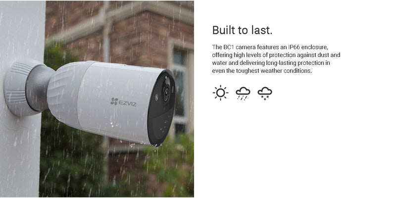 (Kamera bez bāzes stacijas sader ar CS-BC1-B1) Videonovērošanas kamera 2MP ar ilgas darbības akumulatoru līdz 210 dienām, krāsaina nakts redzamība. Iebūvēts mikrofons un skaļrunis attālinātai saziņai. Ievietojama atmiņas karte līdz 256GB, Ezviz