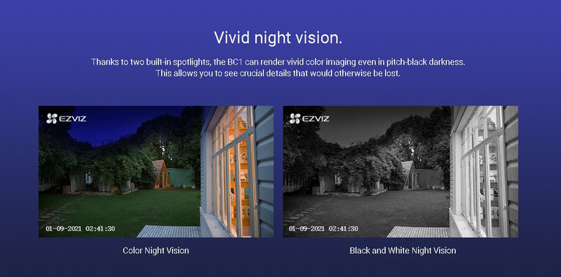 (Kamera bez bāzes stacijas sader ar CS-BC1-B1) Videonovērošanas kamera 2MP ar ilgas darbības akumulatoru līdz 210 dienām, krāsaina nakts redzamība. Iebūvēts mikrofons un skaļrunis attālinātai saziņai. Ievietojama atmiņas karte līdz 256GB, Ezviz