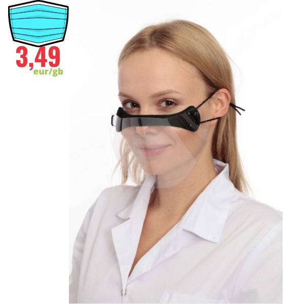 Easu Soft Sejas aizsargmaska, vairogs. Izgatavota no caurspīdīgas plastmasas