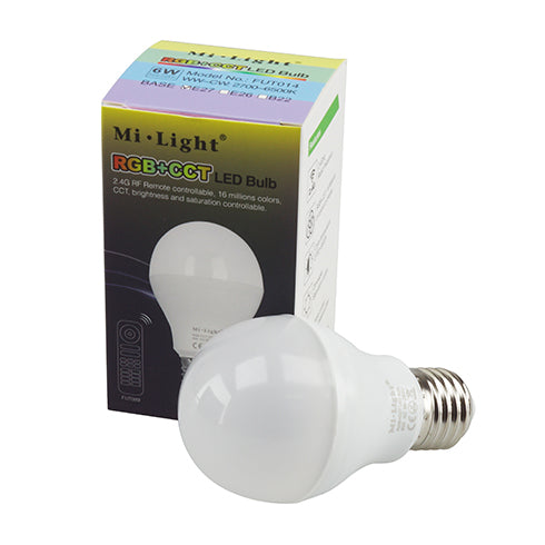 E27 6W (550Lm) LED-pirn, Mi-Light, RGB+CCT