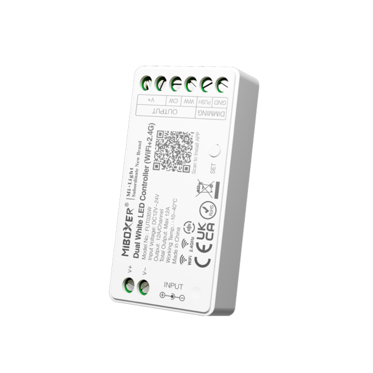 MINI Mi-Light LED lindi kontroller CCT WI-FI, dimmitav, 12-24DC 12A RF 2.4G