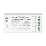 2in1 WI-FI MINI Mi-Light kontroller, ühe/kahe värvi CCT, kahe kanaliga dimmer, 2.4G/PUSH DIM, max 12A, 1 kanal max. 6A