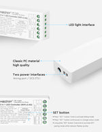 2in1 WI-FI MINI Mi-Light kontroller, ühe/kahe värvi CCT, kahe kanaliga dimmer, 2.4G/PUSH DIM, max 12A, 1 kanal max. 6A