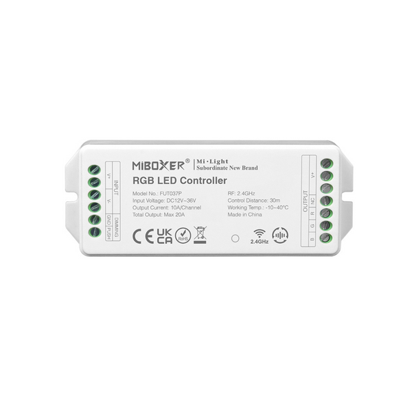 Контроллер MINI Mi-Light, RGB, 2.4G/Wi-Fi/PUSH DIM, диммируемый, макс. 20A, 1 канал макс. 10A