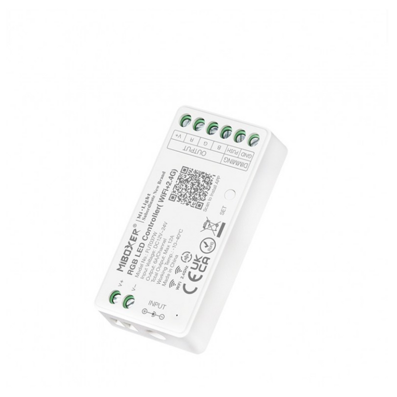 MINI Mi-Light kontroller, RGB, 2.4G/Wi-Fi/PUSH DIM, dimmerdatav, max 12A, 1 kanal max. 6A