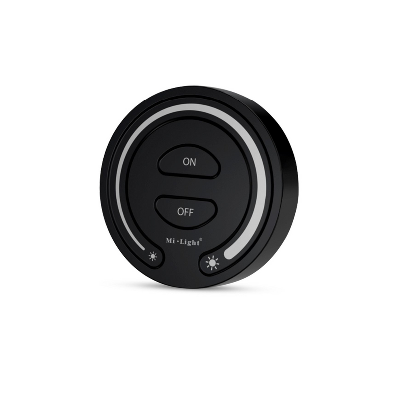 Mi-Light dimmer, ümmargune, puutetundlik, 2.4G/3V (2xAAA), juhtmevaba, ulatus 30m, must