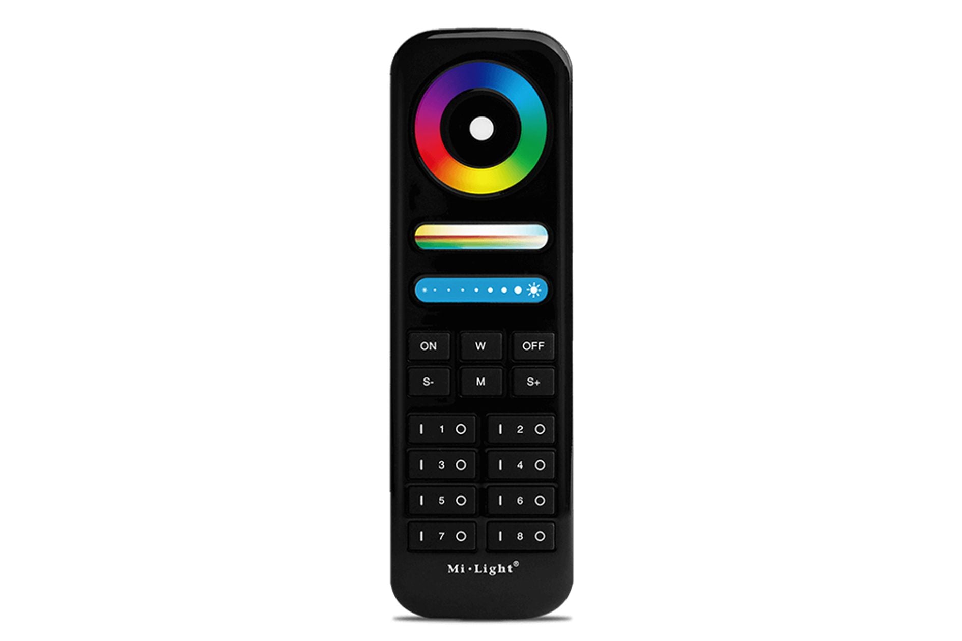 Mi-Light kaugjuhtimispult kontrollerile, puutetundlik, RGB/RGBW/RGB+CCT, 8 tsooni, 2.4G/Wi-Fi/touch, raadiojuhtimine, must