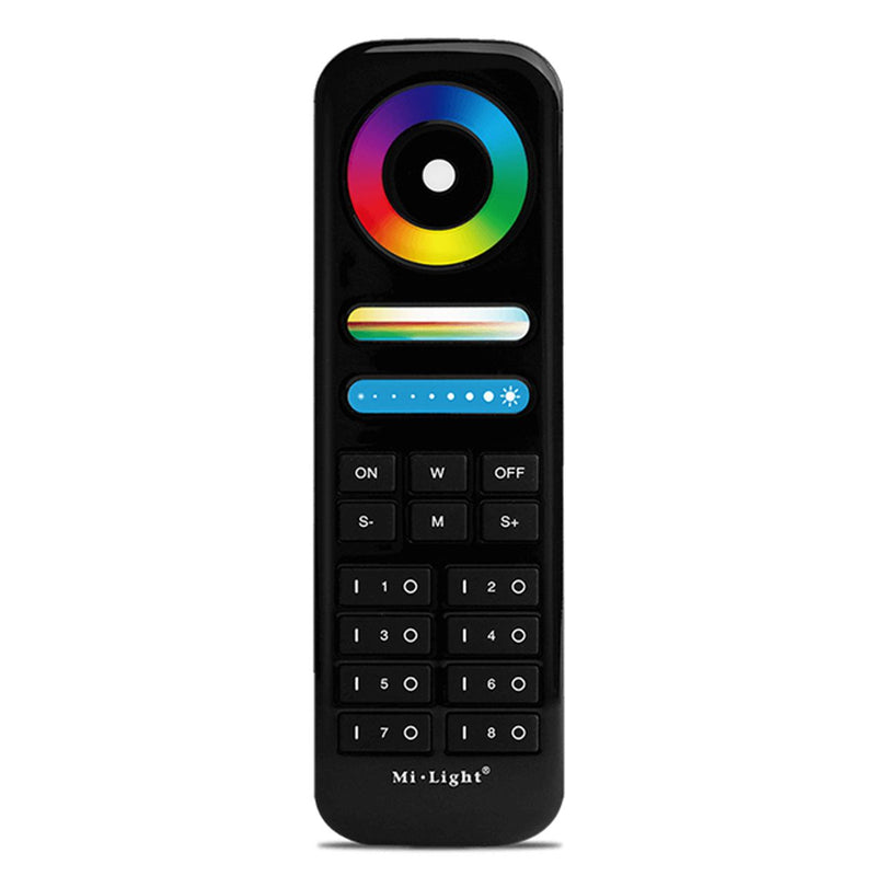 Mi-Light пульт дистанционного управления для контроллера, сенсорный, RGB/RGBW/RGB+CCT, 8 зон, 2.4G/Wi-Fi/touch, радиоуправление, черный