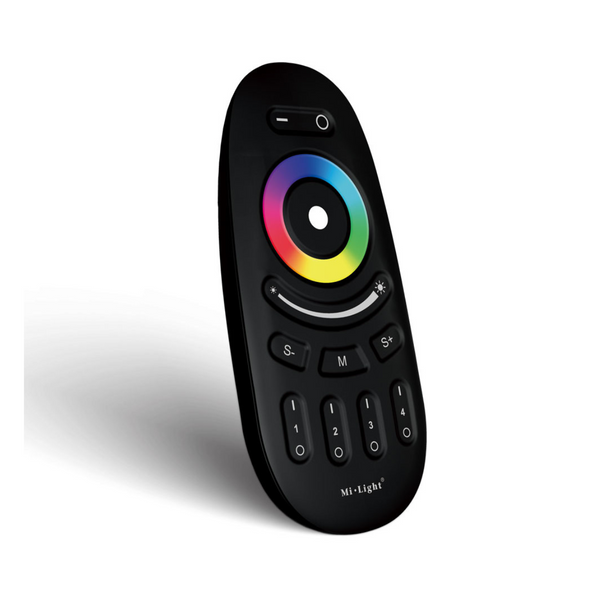 Mi-Light Remote Control for Controller, Touch, RGB/RGBW, 4 Zone, Touch, 2.4G/Wi-Fi/Touch, Radio Control, Black
