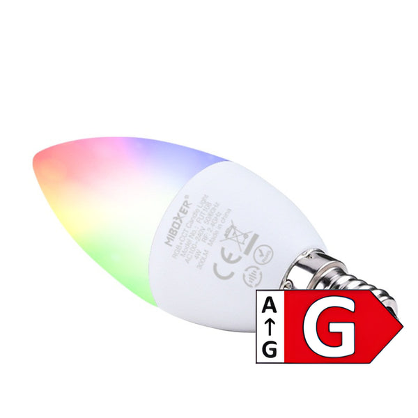 E14 4W (320Lm) LED Spuldze RGB+CCT, 2.4GHz