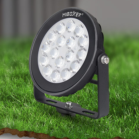 LED Dārza/fasādes gaismeklis 9W, RGB+CCT 220V,  15° x 60° stara leņķis, MiLight