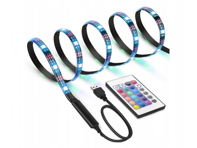 2m LED RGB lint, erinevad valgusrežiimid, USB toitega, ilma kaugjuhtimiseta