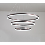 60W (4800Lm) LED 3-kohaline ümmargune laevalgusti, IP20, kohvi pruun, dimmerdatav, kaugjuhtimispuldiga, 2700K-6000K, 1) Ø200mm*40↕mm 2) Ø400mm*40↕mm 3) Ø600mm*40↕mm