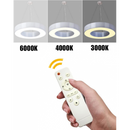 60W(4800Lm) LED 3 riņķu apaļš griestu gaismeklis, IP20, kafijas brūns, dimmējams, ar tālvadības pulti, 2700K-6000K, 1) Ø200mm*40↕mm 2) Ø400mm*40↕mm 3) Ø600mm*40↕mm