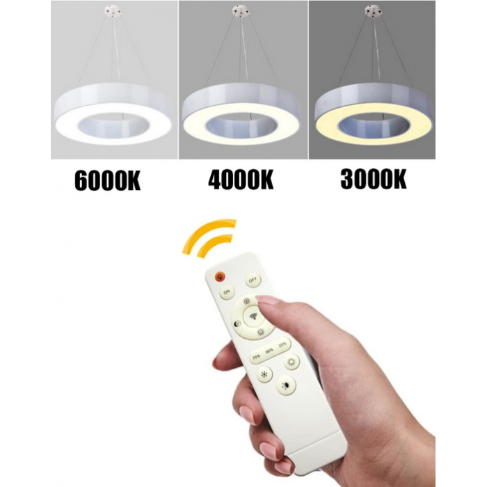 60W (4800Lm) LED 3-kohaline ümmargune laevalgusti, IP20, kohvi pruun, dimmerdatav, kaugjuhtimispuldiga, 2700K-6000K, 1) Ø200mm*40↕mm 2) Ø400mm*40↕mm 3) Ø600mm*40↕mm