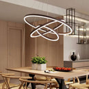 60W(4800Lm) LED 3 riņķu apaļš griestu gaismeklis, IP20, kafijas brūns, dimmējams, ar tālvadības pulti, 2700K-6000K, 1) Ø200mm*40↕mm 2) Ø400mm*40↕mm 3) Ø600mm*40↕mm