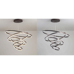 60W (4800Lm) LED 3-kohaline ümmargune laevalgusti, IP20, kohvi pruun, dimmerdatav, kaugjuhtimispuldiga, 2700K-6000K, 1) Ø200mm*40↕mm 2) Ø400mm*40↕mm 3) Ø600mm*40↕mm
