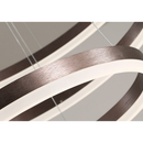 60W(4800Lm) LED 3 riņķu apaļš griestu gaismeklis, IP20, kafijas brūns, dimmējams, ar tālvadības pulti, 2700K-6000K, 1) Ø200mm*40↕mm 2) Ø400mm*40↕mm 3) Ø600mm*40↕mm