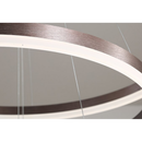 60W(4800Lm) LED 3 riņķu apaļš griestu gaismeklis, IP20, kafijas brūns, dimmējams, ar tālvadības pulti, 2700K-6000K, 1) Ø200mm*40↕mm 2) Ø400mm*40↕mm 3) Ø600mm*40↕mm