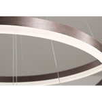 60W (4800Lm) LED 3-kohaline ümmargune laevalgusti, IP20, kohvi pruun, dimmerdatav, kaugjuhtimispuldiga, 2700K-6000K, 1) Ø200mm*40↕mm 2) Ø400mm*40↕mm 3) Ø600mm*40↕mm