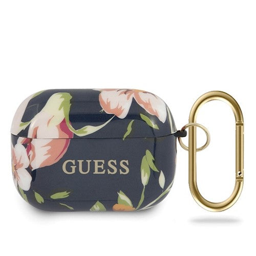 Guess korpuss Apple AirPods Pro GUACAPTPUBKFL03 bezvadu austiņām, zilo ziedu kolekcija