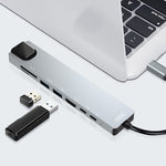 XO adapter HUB HUB003 8in1 silver