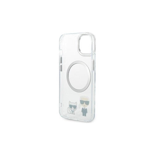 Karl Lagerfeld maciņš iPhone 14 Pro Max 6,7" KLHMP14XHKCT caurspīdīgs HC Magsafe IML gredzens + K&C logotips caurspīdīgs