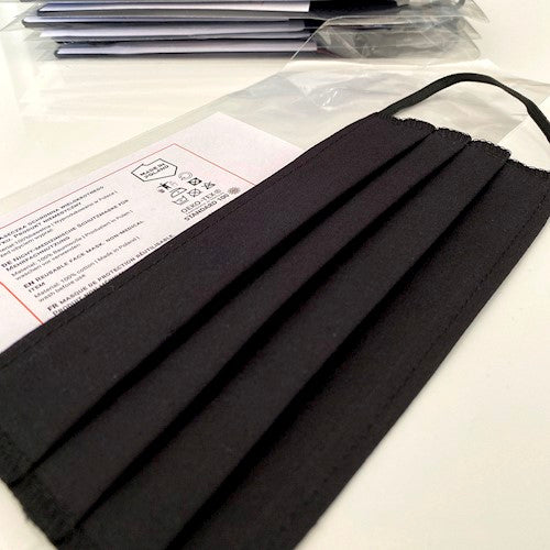 Taaskasutatav näomask 100% puuvillane - must, mittemeditsiiniline.