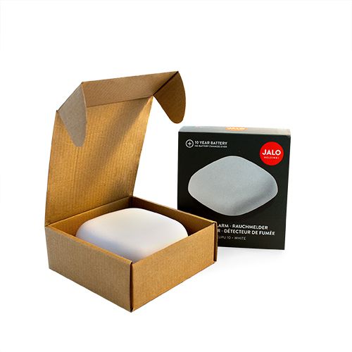 Fotoelektrisk rökdetektor KUPU 10, utrustad med självdiagnostik och testfunktion, automatisk tillkoppling efter installation