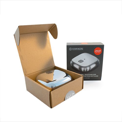 Fotoelektrisk rökdetektor KUPU 10, utrustad med självdiagnostik och testfunktion, automatisk tillkoppling efter installation