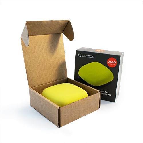 Photoelectric smoke detector KUPU 10, equipped with self-diagnosis and test function, automatic switching on after installation