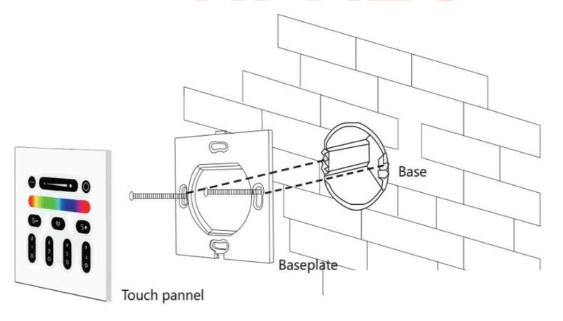 220V 144W LED touch controller for RGB colored light
