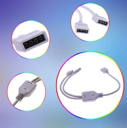 Flexible connection from 1 to 3 outputs, for LED strip RGB color, SMD5050/SMD3529