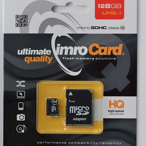 IMRO MicroSDXC 128GB cl.10 UHS-I ar adapteri