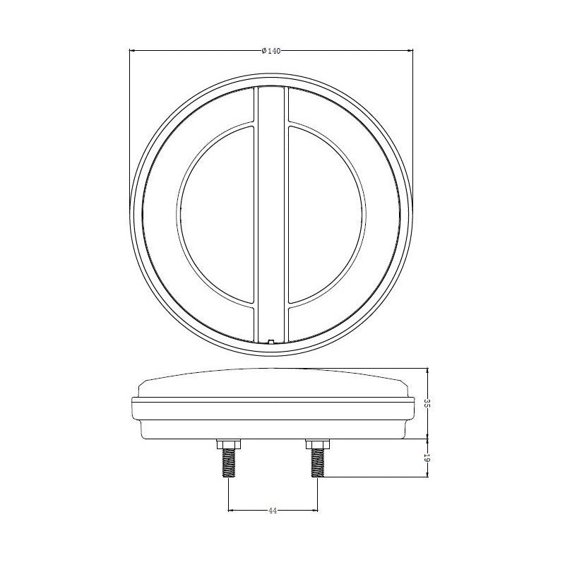 LED-baklykta 12/24V, vänster, ECE/R7/R6/R23/R10