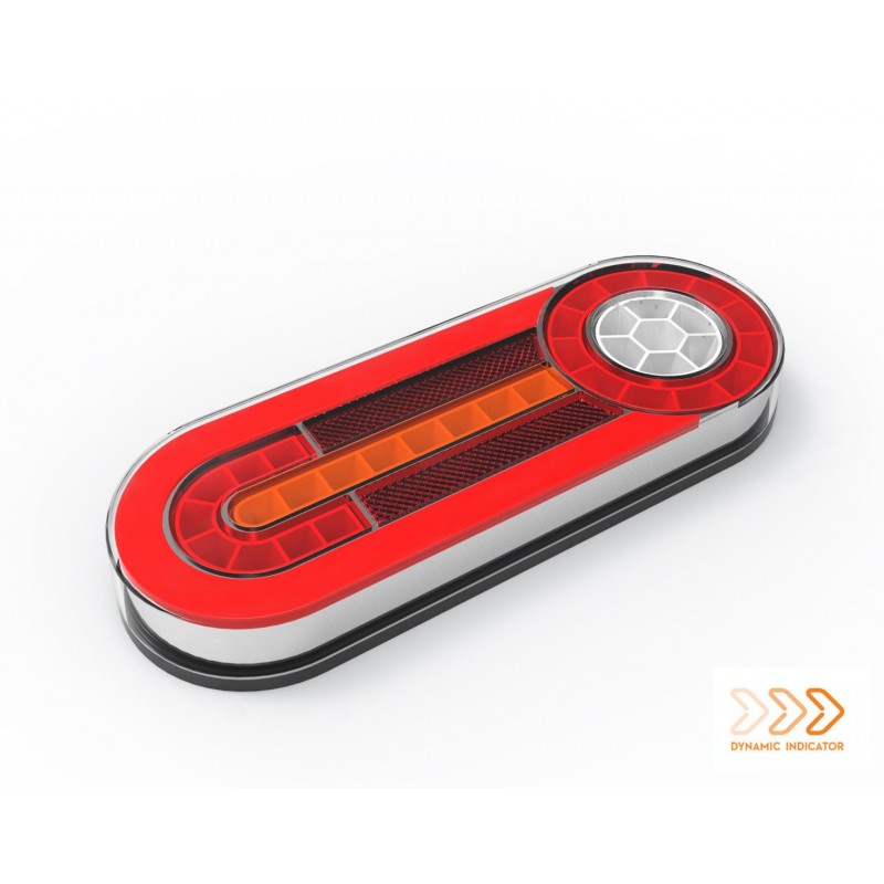 LED aizmugurējais lukturis 12/24V, ECE / R7 / R6 / R23 / R10