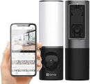 EZVIZ facade outdoor 2K+ resolution light-video camera LC3 with people detection and two-way audio, 32GB eMMC built-in memory
