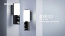 EZVIZ facade outdoor 2K+ resolution light-video camera LC3 with people detection and two-way audio, 32GB eMMC built-in memory