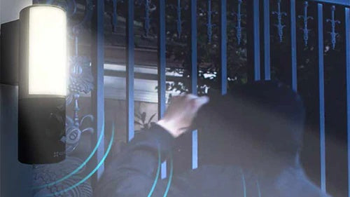 EZVIZ facade outdoor 2K+ resolution light-video camera LC3 with people detection and two-way audio, 32GB eMMC built-in memory