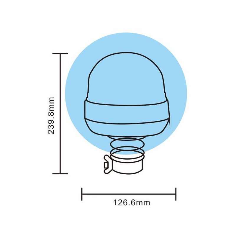 Pöörlev LED-valgusti R65, DC 12/24V