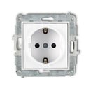 1-poolne pesa, mehaaniline MINI maandusega SCHUKO 2P+Z, z/a, IP20, valge